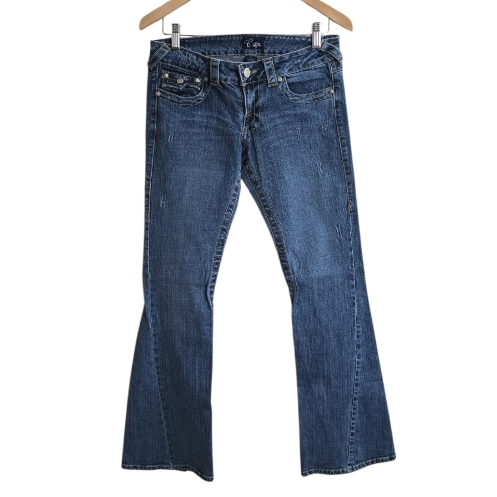 Vintage Y2K Clothes Compact USA Low Rise Bootcut Jeans. Size 9 (Juniors)